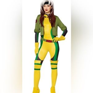 X Men Rogue Halloween Costume including Wig